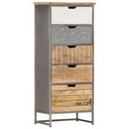 Cajonera de madera maciza de mango 45x30x105 cm