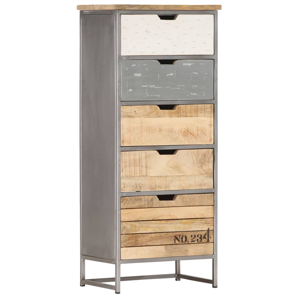 Cajonera de madera maciza de mango 45x30x105 cm