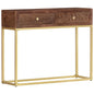Mesa consola de madera maciza de mango 90x30x75 cm