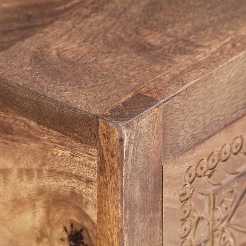 Mesa consola de madera maciza de mango 90x30x75 cm