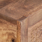Mesa consola de madera maciza de mango 90x30x75 cm