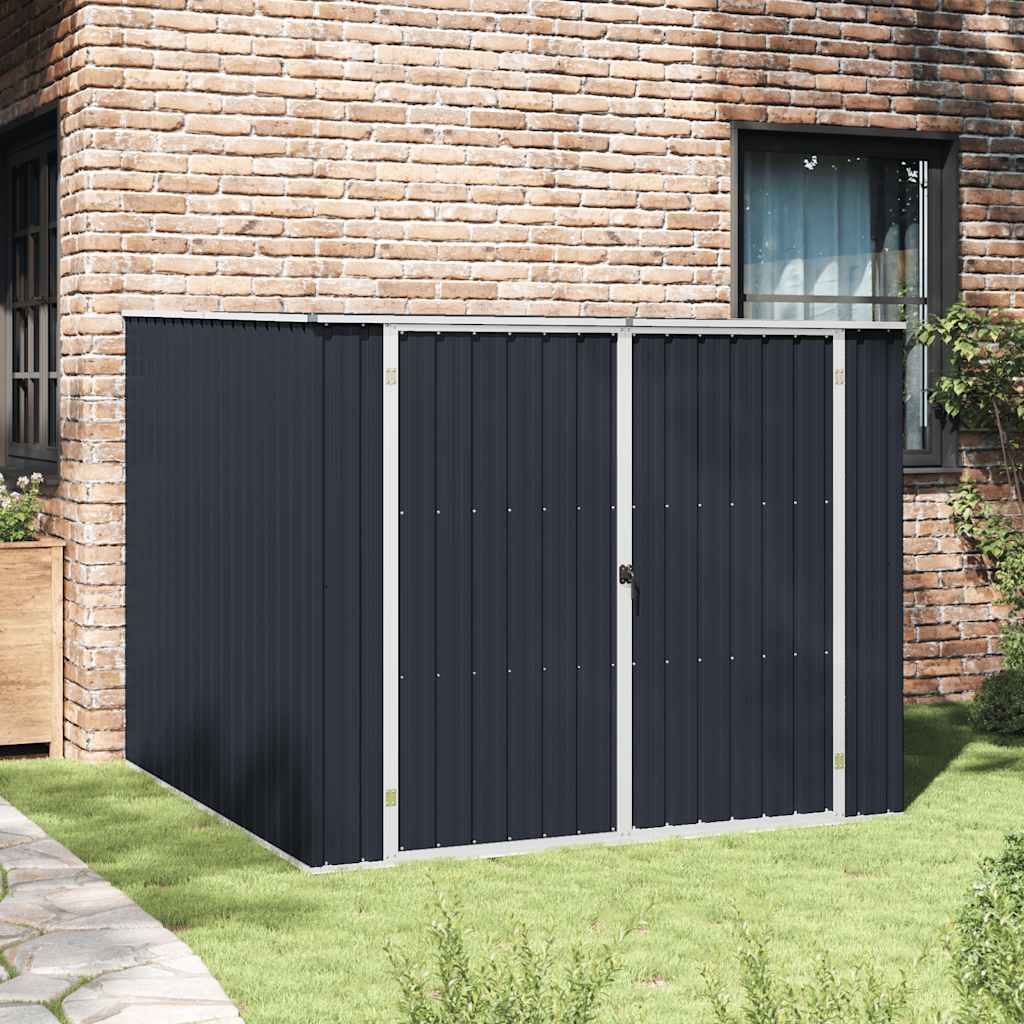 Caseta de jardín acero galvanizado marrón claro 191x130x198 cm
