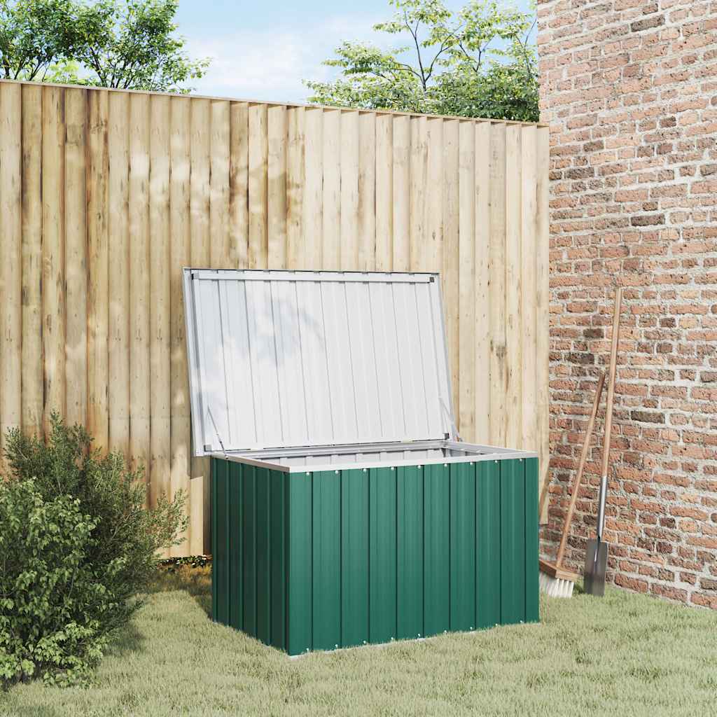 Caja de almacenamiento para jardín verde 109x67x65 cm