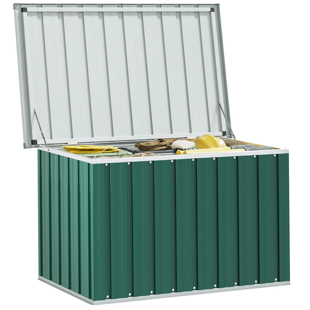 Caja de almacenamiento para jardín verde 109x67x65 cm
