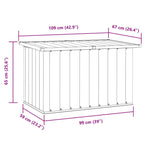 Caja de almacenamiento para jardín verde 109x67x65 cm