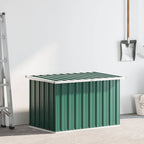 Caja de almacenamiento para jardín verde 109x67x65 cm