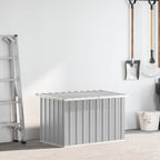Caja de almacenaje para jardín gris 109x67x65 cm