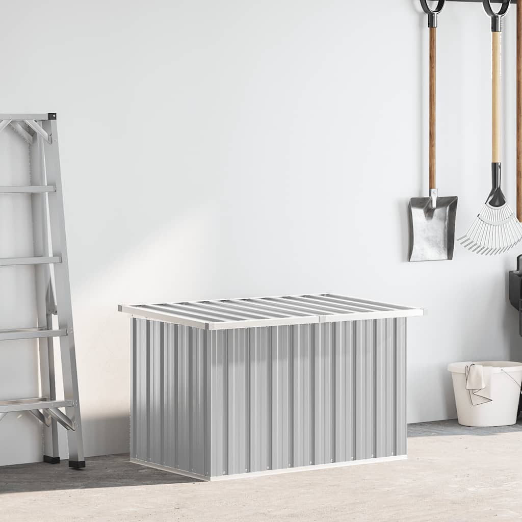 Caja de almacenaje para jardín gris 109x67x65 cm