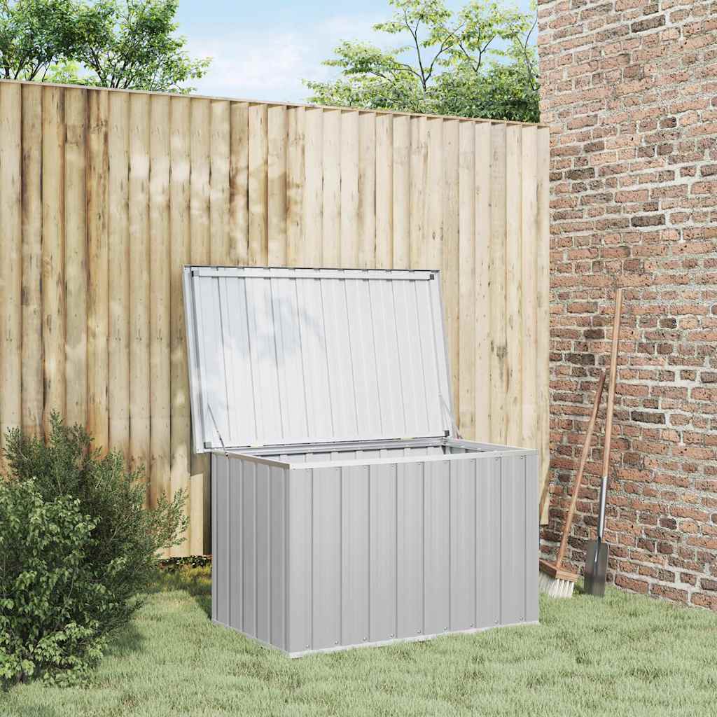 Caja de almacenaje para jardín gris 109x67x65 cm