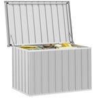 Caja de almacenaje para jardín gris 109x67x65 cm