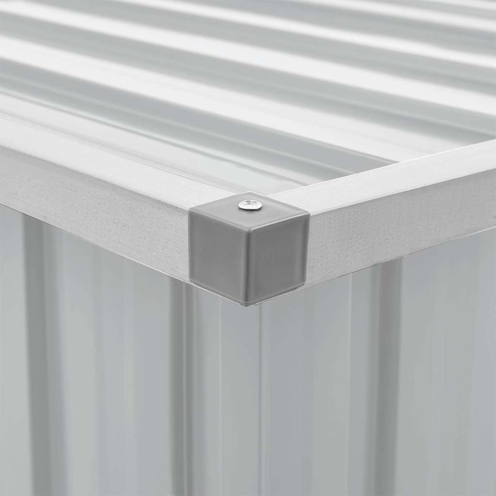 Caja de almacenaje para jardín gris 109x67x65 cm