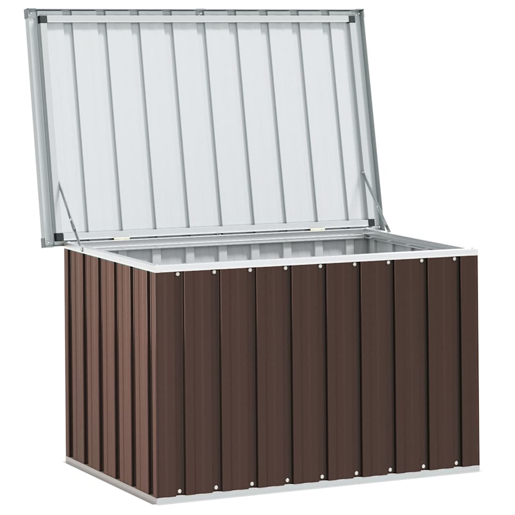 Caja de almacenaje para jardín marrón 109x67x65 cm