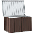 Caja de almacenaje para jardín marrón 109x67x65 cm