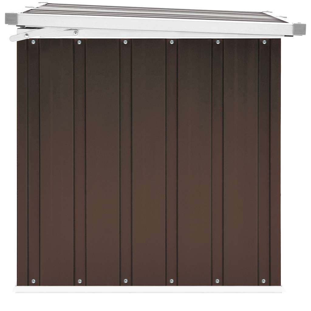 Caja de almacenaje para jardín marrón 109x67x65 cm