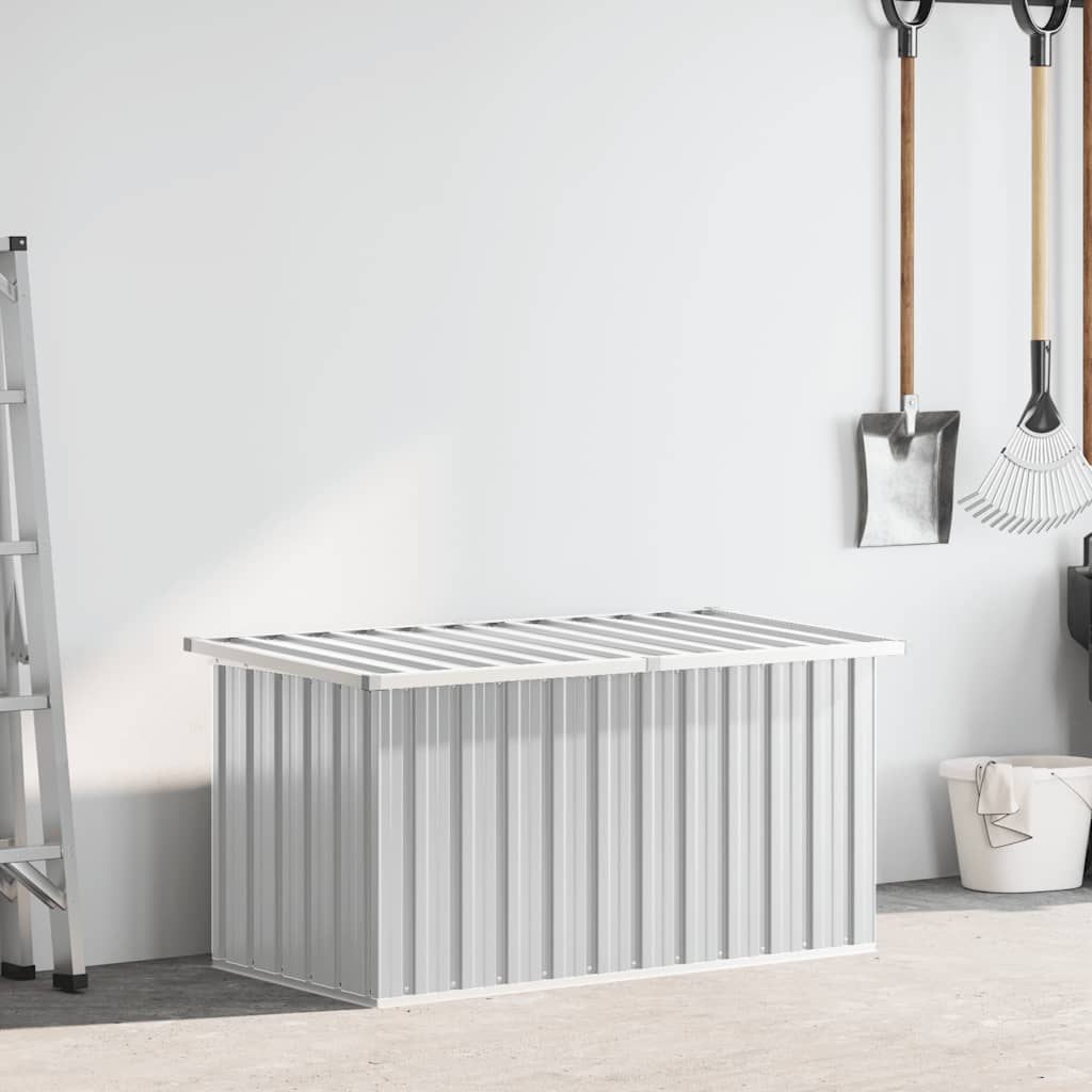 Caja de almacenaje para jardín gris 129x67x65 cm