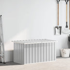 Caja de almacenaje para jardín gris 129x67x65 cm