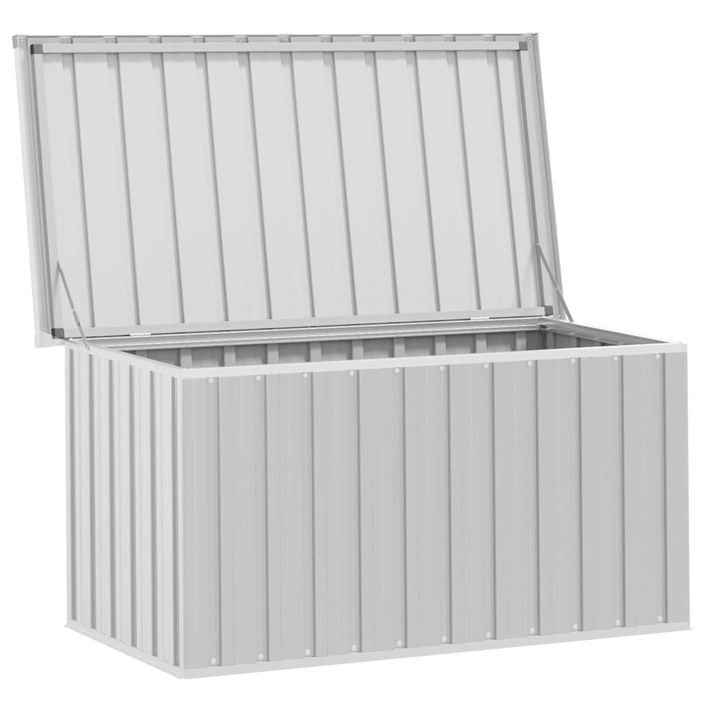 Caja de almacenaje para jardín gris 129x67x65 cm