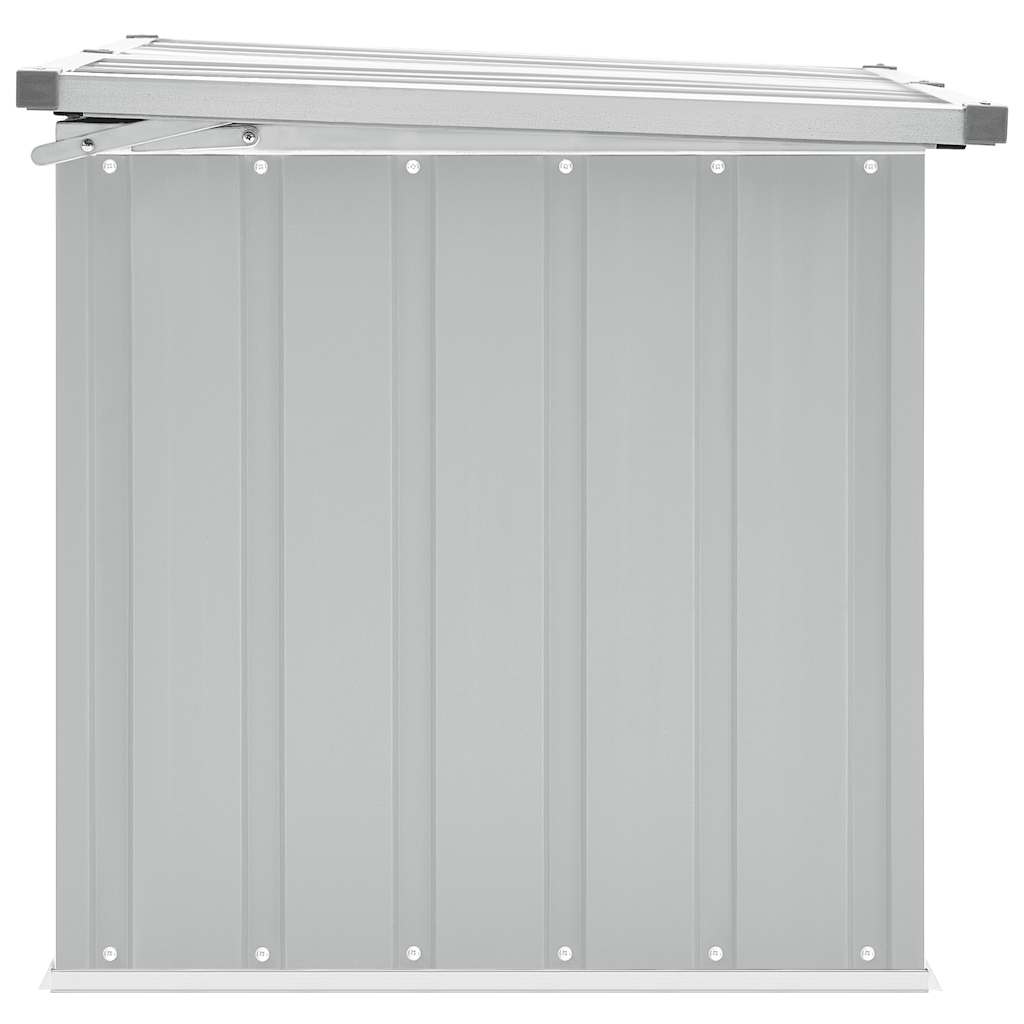 Caja de almacenaje para jardín gris 129x67x65 cm
