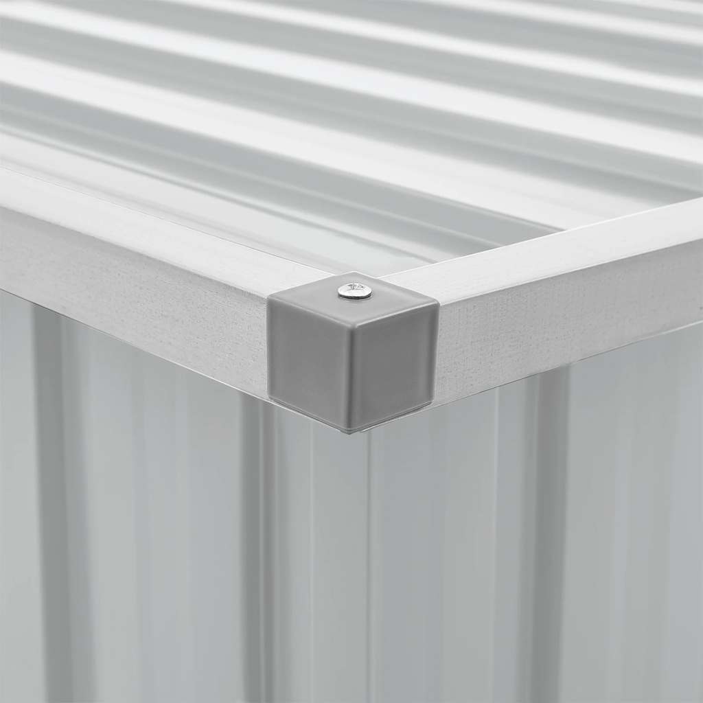 Caja de almacenaje para jardín gris 129x67x65 cm