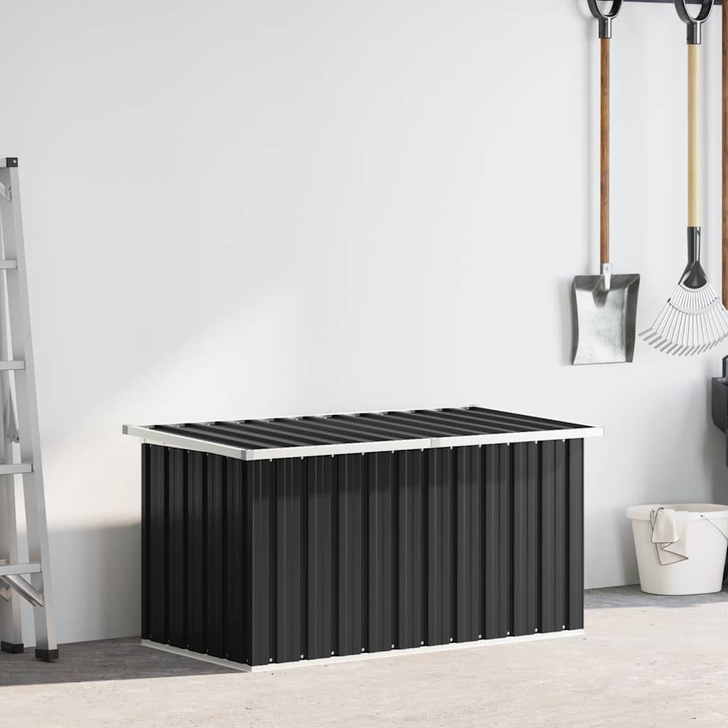 Caja de almacenaje para jardín gris antracita 129x67x65 cm