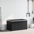 Caja de almacenaje para jardín gris antracita 129x67x65 cm