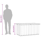 Caja de almacenaje para jardín gris antracita 129x67x65 cm