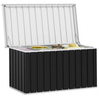 Caja de almacenaje para jardín gris antracita 129x67x65 cm