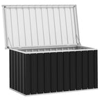 Caja de almacenaje para jardín gris antracita 129x67x65 cm