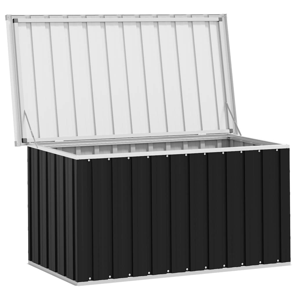 Caja de almacenaje para jardín gris antracita 129x67x65 cm