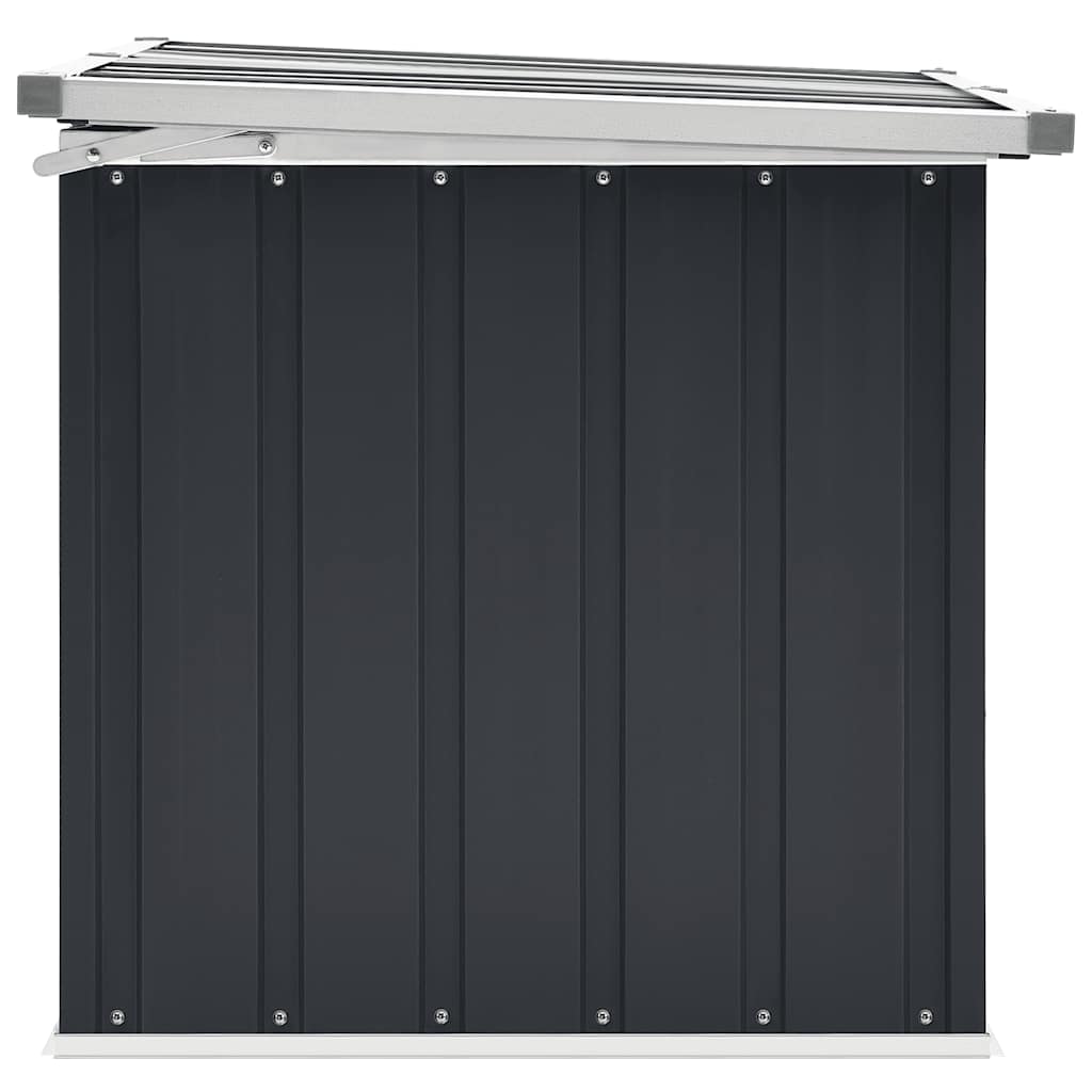 Caja de almacenaje para jardín gris antracita 129x67x65 cm