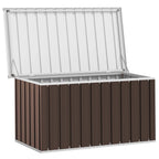 Caja de almacenaje para jardín marrón 129x67x65 cm