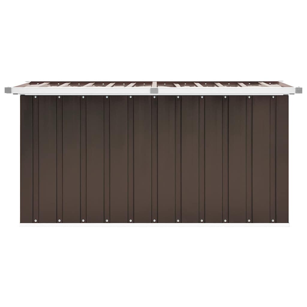 Caja de almacenaje para jardín marrón 129x67x65 cm