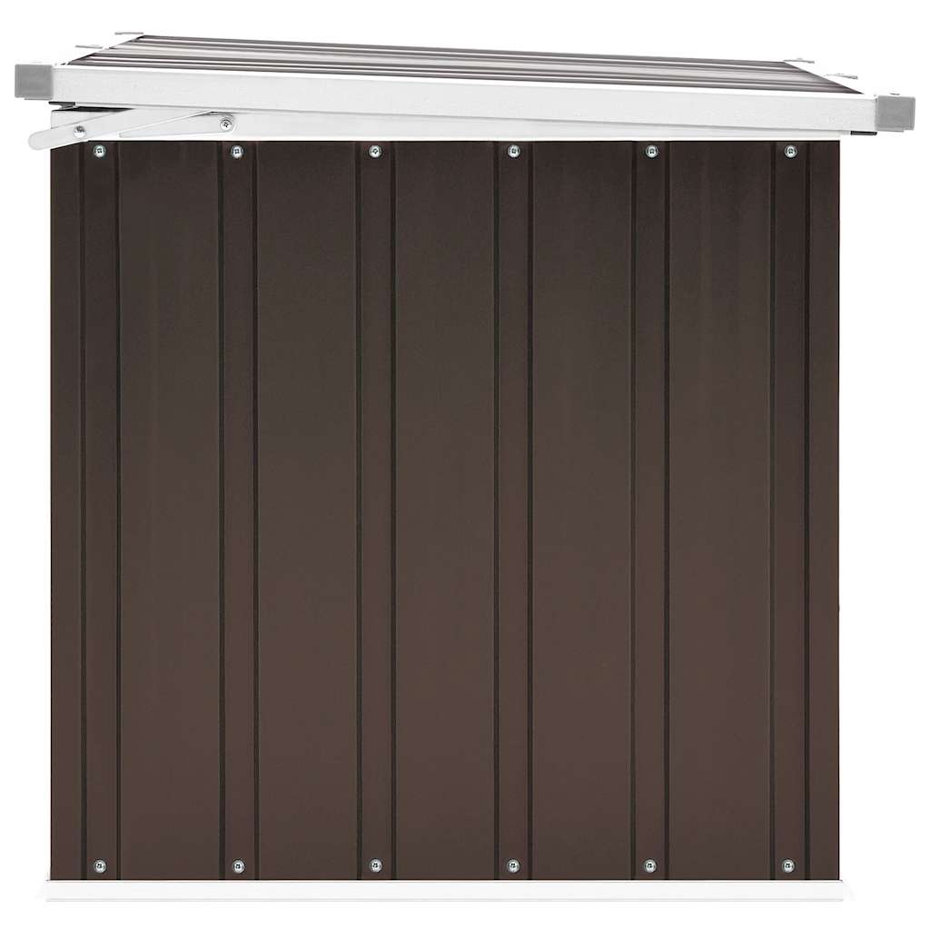 Caja de almacenaje para jardín marrón 129x67x65 cm