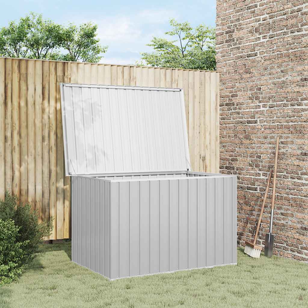 Caja de almacenaje para jardín gris 129x67x65 cm