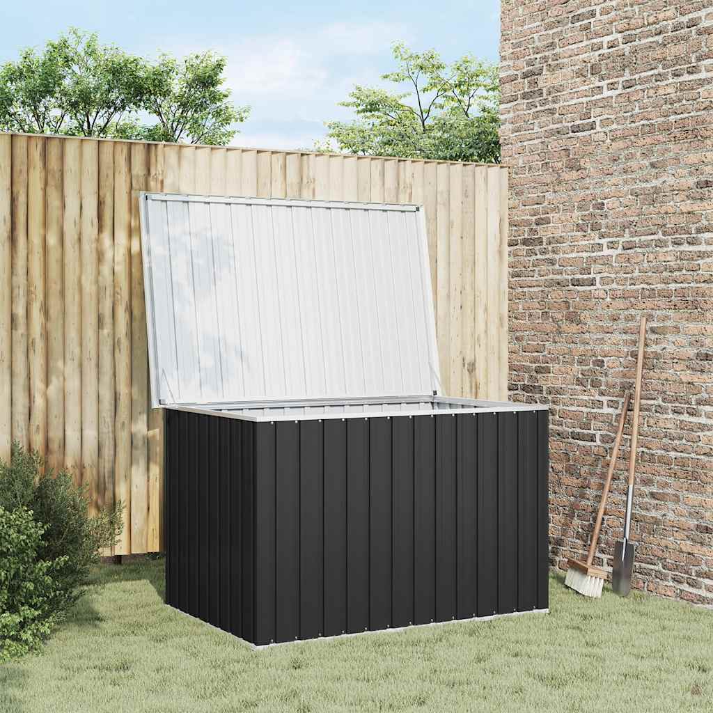 Caja de almacenaje para jardín gris antracita 129x67x65 cm