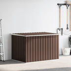 Caja de almacenaje para jardín marrón 149x99x93 cm