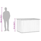 Caja de almacenaje para jardín marrón 149x99x93 cm