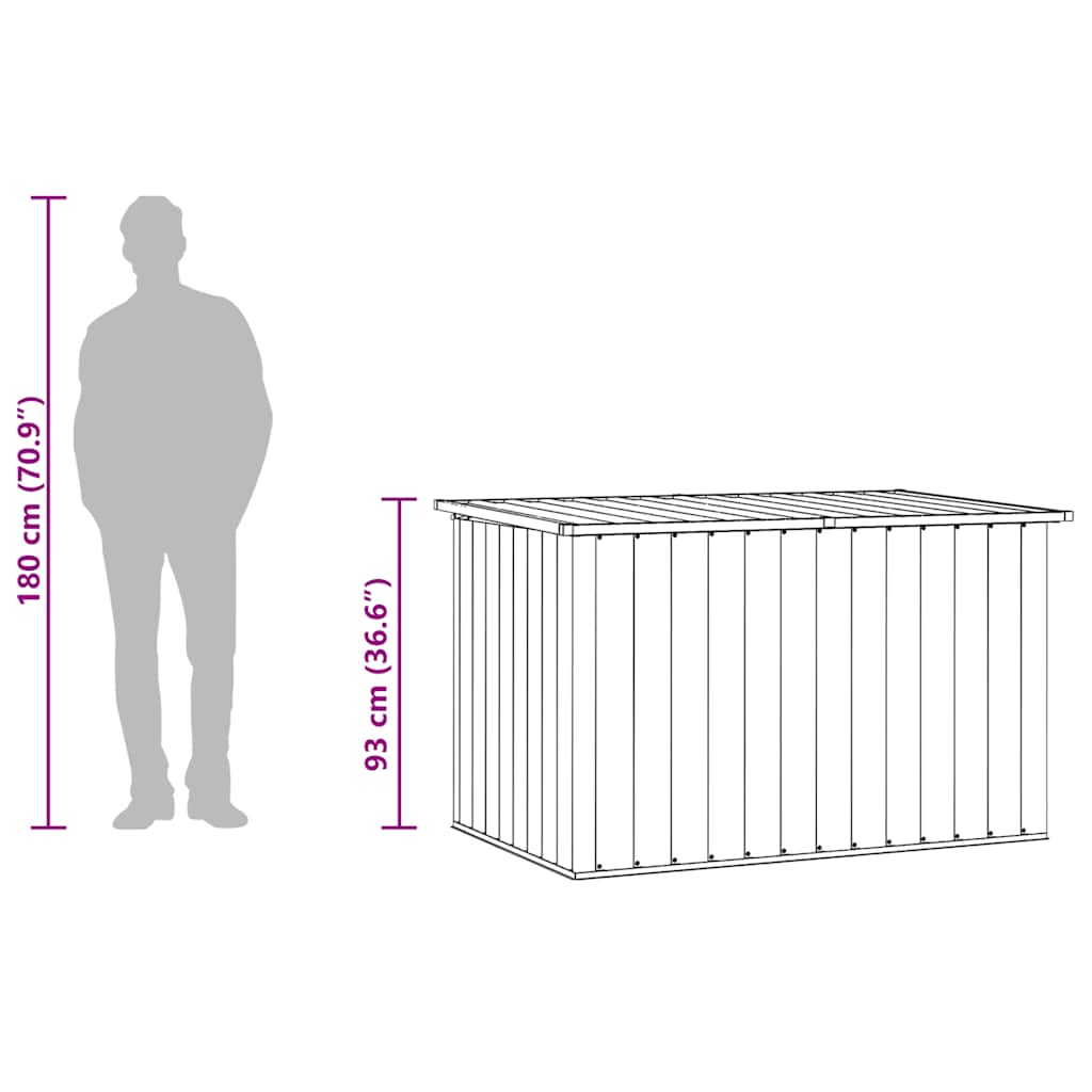 Caja de almacenaje para jardín marrón 149x99x93 cm