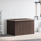 Caja de almacenamiento de jardín marrón 171x99x93 cm