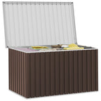 Caja de almacenamiento de jardín marrón 171x99x93 cm