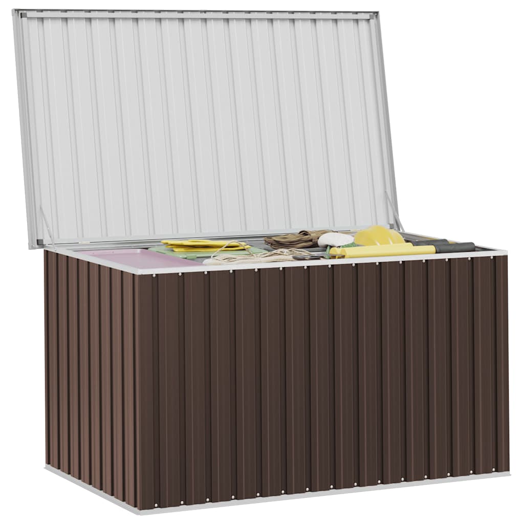 Caja de almacenamiento de jardín marrón 171x99x93 cm