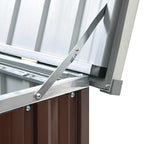 Caja de almacenamiento de jardín marrón 171x99x93 cm