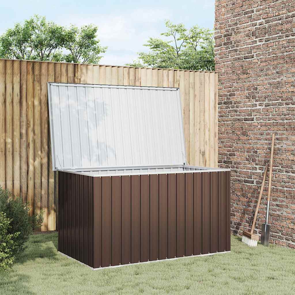 Caja de almacenamiento de jardín marrón 171x99x93 cm