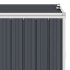 Cobertizo cuádruple cubo basura acero antracita 286x81x121 cm