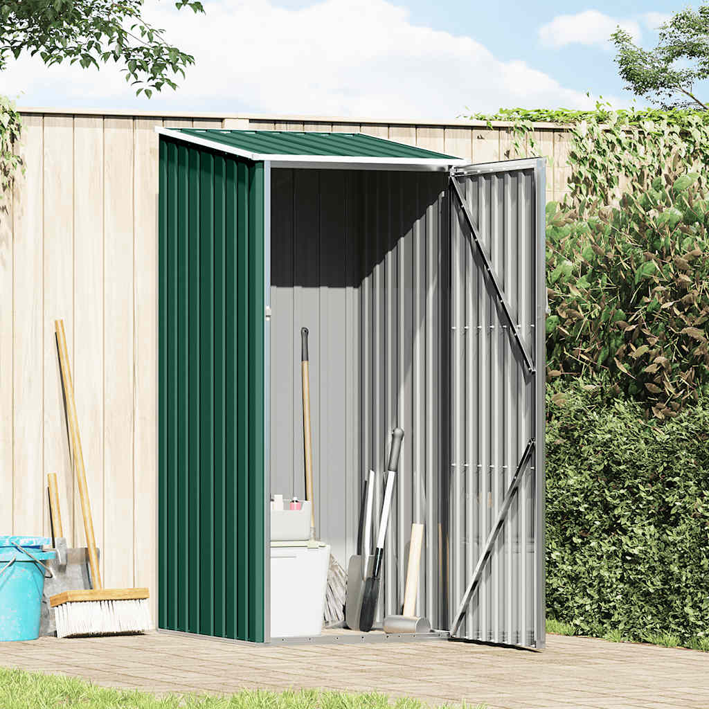 Cobertizo de jardín verde acero galvanizado 87x98x159 cm