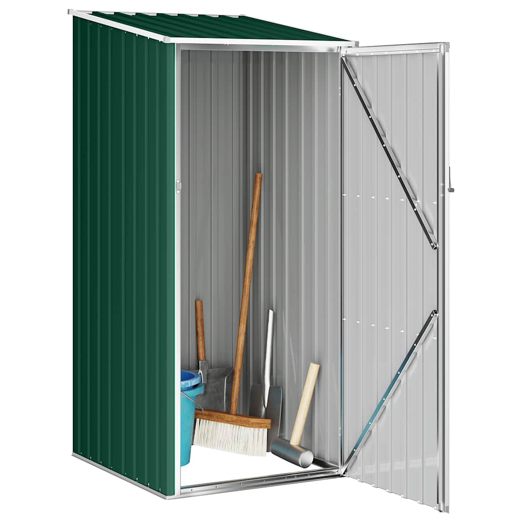 Cobertizo de jardín verde acero galvanizado 87x98x159 cm