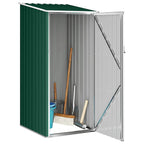 Cobertizo de jardín verde acero galvanizado 87x98x159 cm