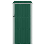 Cobertizo de jardín verde acero galvanizado 87x98x159 cm