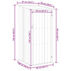 Cobertizo de jardín verde acero galvanizado 87x98x159 cm