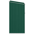 Cobertizo jardín de leña acero galvanizado verde 245x98x159 cm